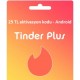 Tinder Plus ve Süper Like hediye kartı - 25 TL (android)